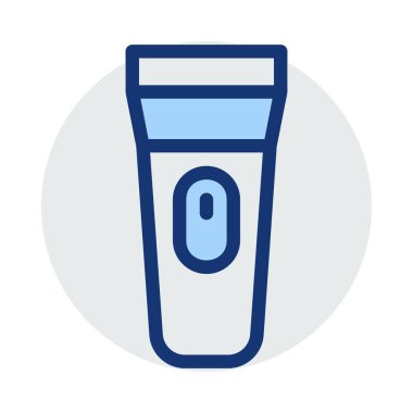 Beyaz arka plan, vektör, illüstrasyon izole elektrik feneri düz simgesi