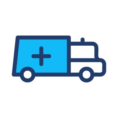 ambulans simgesi vektör illüstrasyonu 
