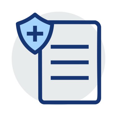 tıbbi dosya simge vektör çizim 