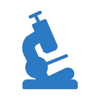 mikroskop düz simgesi beyaz arka plan, vektör, illüstrasyon izole