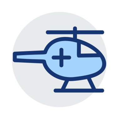 Beyaz arka plan üzerinde tıbbi ulaşım simgesi 