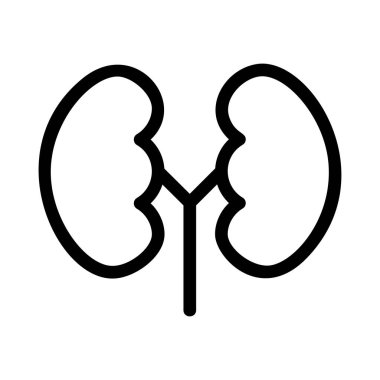 Beyaz arka plan, vektör, illüstrasyon izole insan böbrekler düz simgesi