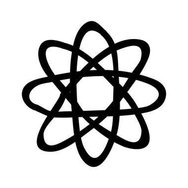 molekül düz simgesi, vektör, illüstrasyon