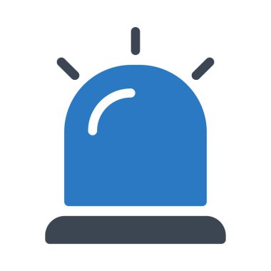 Ambulans flasher siren düz kutsal kişilerin resmi, vektör, illüstrasyon