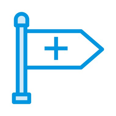 bayrak web simgesi, vektör illüstrasyonu 