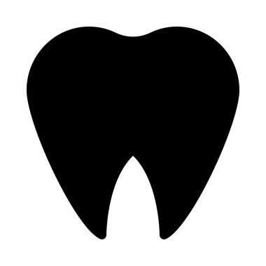 Diş düz simgesi, vektör, illüstrasyon
