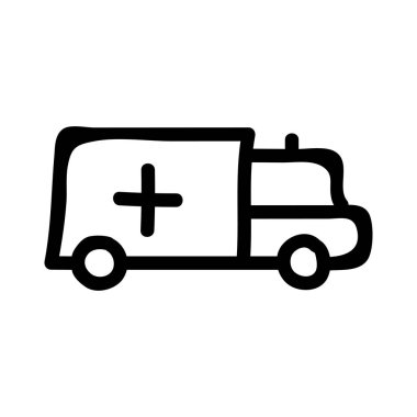 ambulans simgesi vektör illüstrasyonu 