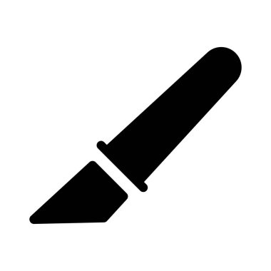 Tıbbi alet düz simgesi beyaz arka plan, vektör, illüstrasyon izole