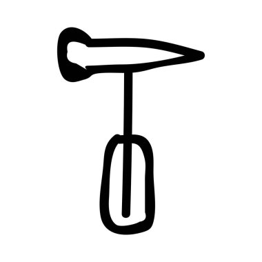 Tıbbi alet düz simgesi beyaz arka plan, vektör, illüstrasyon izole