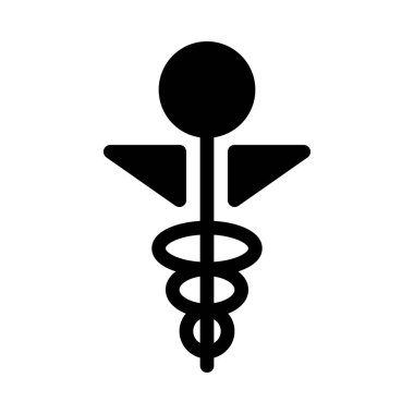 Tıbbi logo düz simge, vektör, illüstrasyon