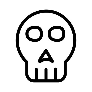 kafatası düz simgesi, vektör, illüstrasyon