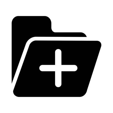 Beyaz arka plan, vektör, illüstrasyon izole klasör düz simgesi ekleme