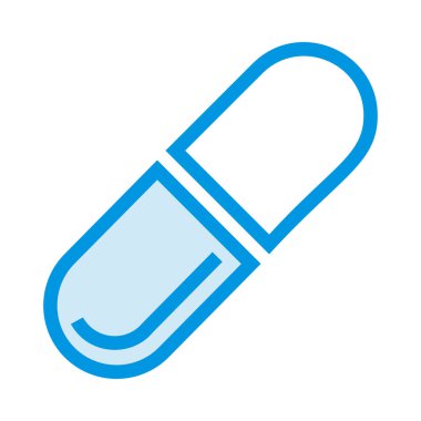 Tıbbi alet düz simgesi beyaz arka plan, vektör, illüstrasyon izole