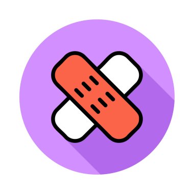 yamalar düz simgesi, vektör, illüstrasyon