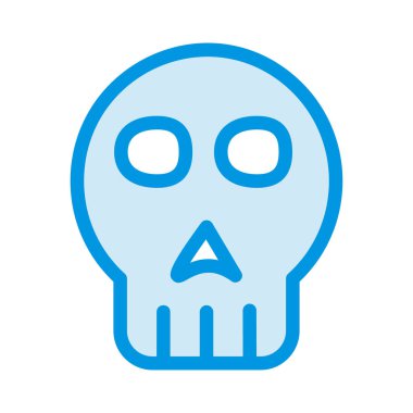 kafatası düz simgesi, vektör, illüstrasyon