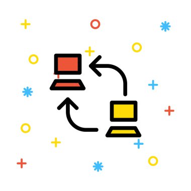 ağ paylaşım simgesi çizimi 