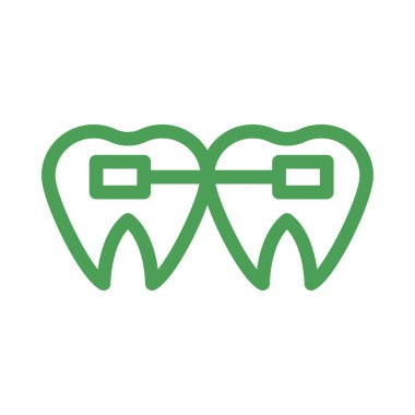 Diş ikonu. vektör illüstrasyonu