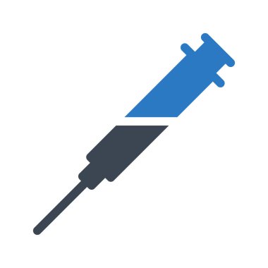 Tıbbi alet düz simgesi beyaz arka plan, vektör, illüstrasyon izole