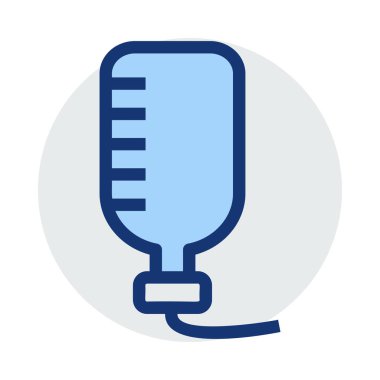 Tıbbi alet düz simgesi beyaz arka plan, vektör, illüstrasyon izole