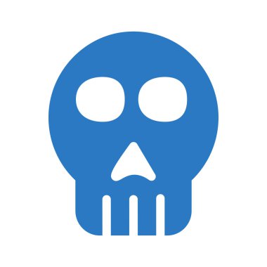 kafatası düz simgesi, vektör, illüstrasyon