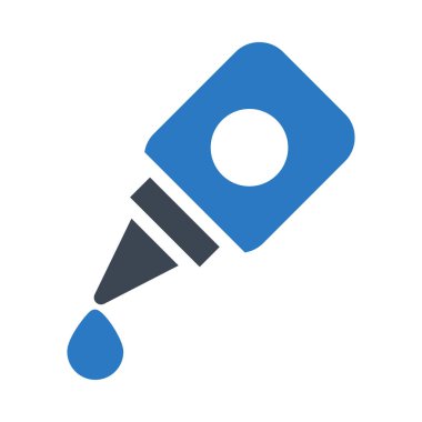 Tıbbi alet düz simgesi beyaz arka plan, vektör, illüstrasyon izole