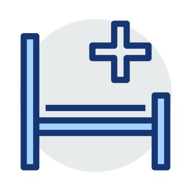 Beyaz arka plan, vektör, illüstrasyon izole tıp düz simgesi