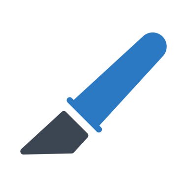 Tıbbi alet düz simgesi beyaz arka plan, vektör, illüstrasyon izole