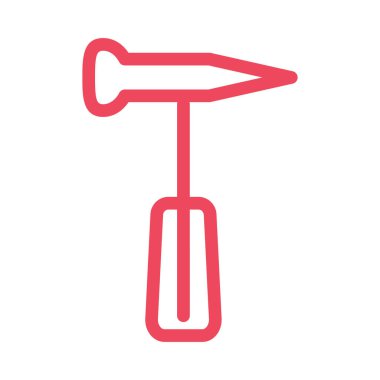 Tıbbi alet düz simgesi beyaz arka plan, vektör, illüstrasyon izole