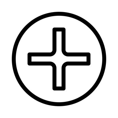 Hastane düz simgesi, vektör, illüstrasyon