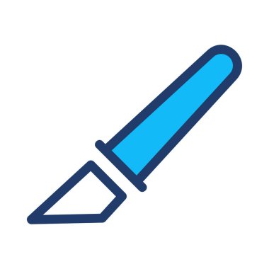 Tıbbi alet düz simgesi beyaz arka plan, vektör, illüstrasyon izole