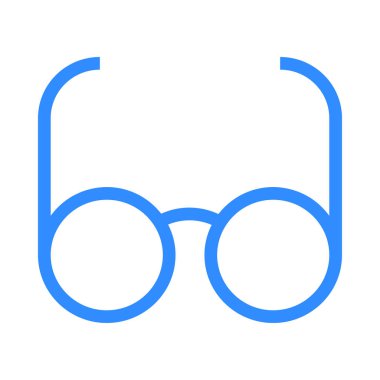 Gözlük düz simge vektör çizim 