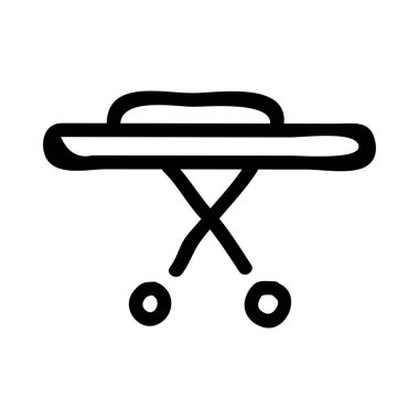 Sedye düz simgesi, vektör, illüstrasyon