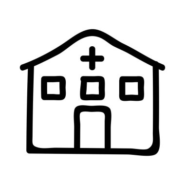 kilise simgesi vektör illüstrasyonu