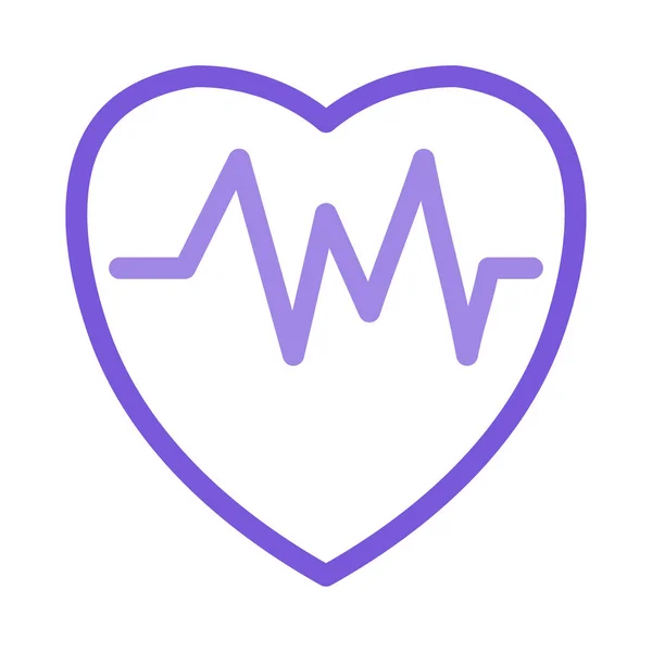 Icono Del Cardiograma Ilustración Vectorial — Vector de stock