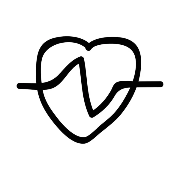 Icône Cardiogramme Cardiaque Illustration Vectorielle — Image vectorielle