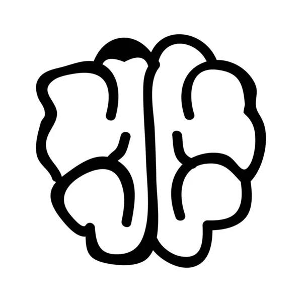 Cerveau Humain Icône Plate Vecteur Illustration — Image vectorielle