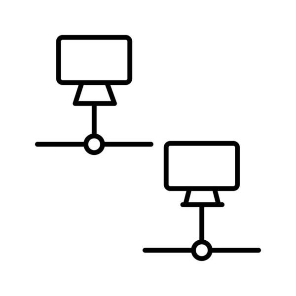 ネットワーク共有アイコンベクトル図 — ストックベクタ