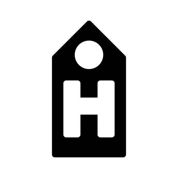 Krankenhaus Flaches Symbol Vektor Illustration — Stockvektor