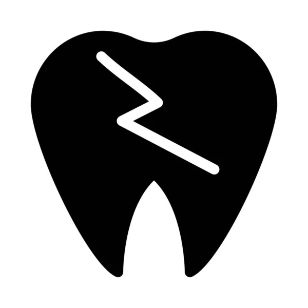 Zahn Flaches Symbol Vektor Illustration — Stockvektor