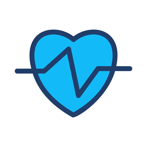 Ícone Cardiograma Cardíaco Ilustração Vetorial — Vetor de Stock