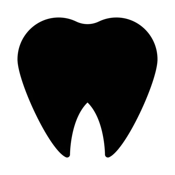 Tooth Flat Icon Vector Illustration — Stock Vector