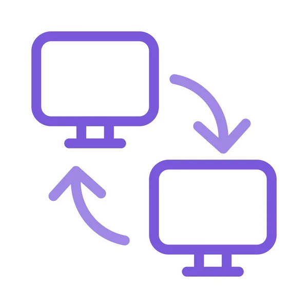 Векторная Иллюстрация Сетевого Обмена — стоковый вектор