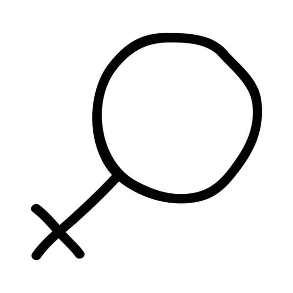 Θηλυκό Σύμβολο Επίπεδη Εικονίδιο Διάνυσμα Εικονογράφηση — Διανυσματικό Αρχείο