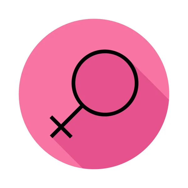 Female Gender Symbol Flat Icon Vector Illustration — Stock Vector