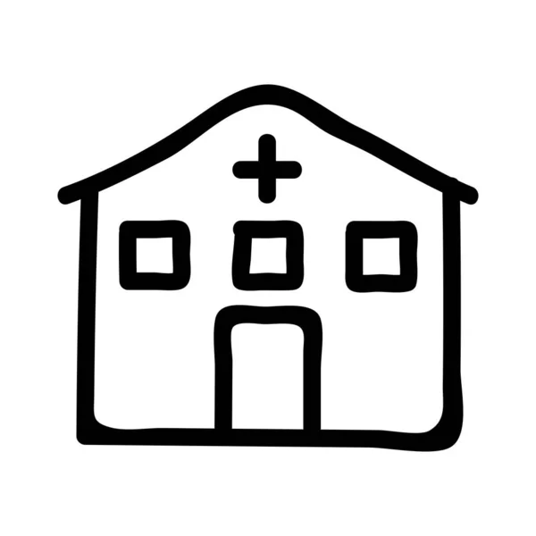 Εικονογράφηση Διάνυσμα Εικονίδιο Εκκλησίας — Διανυσματικό Αρχείο