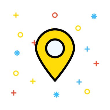 Beyaz arka plan, vektör, illüstrasyon izole iş hattı düz simge