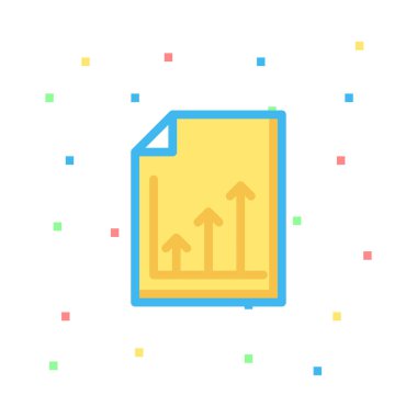 Beyaz arka plan, vektör, illüstrasyon izole büyüyen grafik düz simgesi