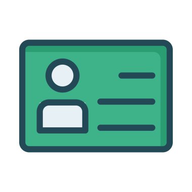 ID kart simgesi vektör illüstrasyonu 