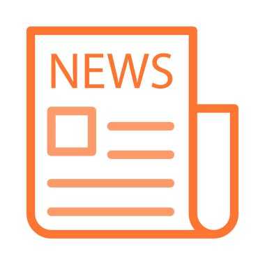 gazete simgesi vektör illüstrasyonu 