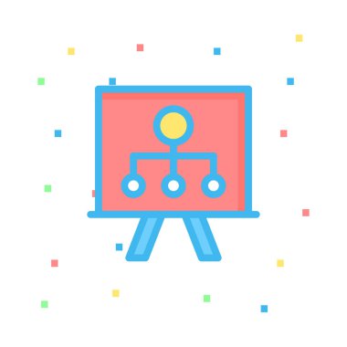 Sunu düz simgesi beyaz arka plan, vektör, illüstrasyon izole